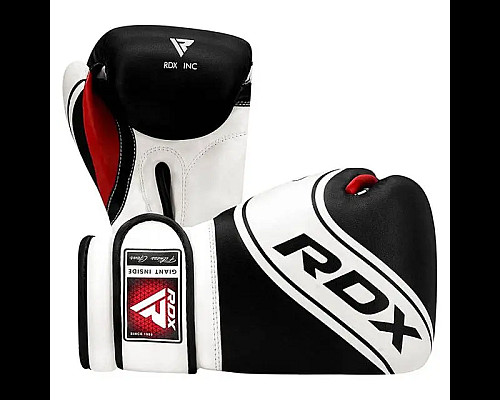 Рукавички боксерські дитячі з капою RDX 4B Robo Kids розмір 6 унцій, чорно-білі