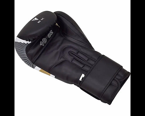 Рукавички боксерські з капою RDX F7 Ego розмір 16 унцій, чорно-золотисті