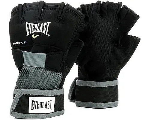 Боксерські рукавички Everlast EVERGEL HAND WRAPS розмір L, чорно-сірі