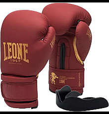 Рукавички боксерські з капою Leone GN059X BORDEAUX ED 10 унцій, червоні