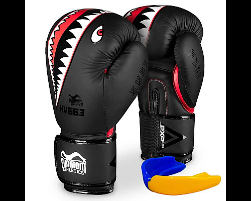 Рукавички боксерські з капою Phantom Fight Squad 16 унцій, чорні