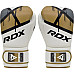 Рукавички боксерські з капою RDX F7 Ego розмір 8 унцій, біло-золотисті