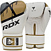 Рукавички боксерські з капою RDX F7 Ego розмір 8 унцій, біло-золотисті
