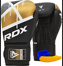 Рукавички боксерські з капою RDX F7 Ego розмір 12 унцій, чорно-золотисті
