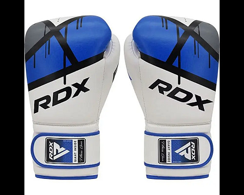 Рукавички боксерські з капою RDX F7 Ego розмір 14 унцій, біло-сині