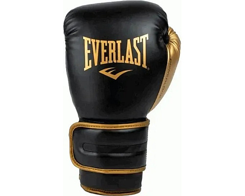 Боксерські рукавиці EVERLAST POWERLOCK 2R TRAINING GLOVE 16 унцій, чорно-золотистий