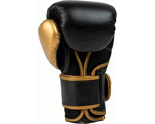 Боксерські рукавиці EVERLAST POWERLOCK 2R TRAINING GLOVE 16 унцій, чорно-золотистий