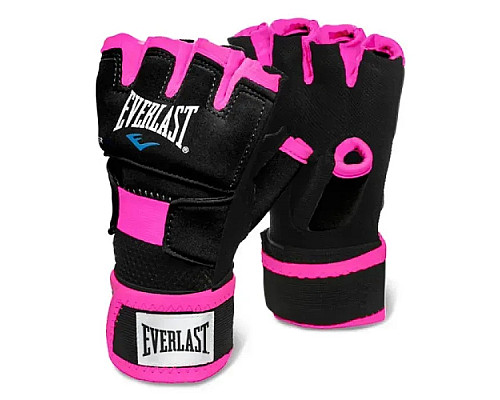 Рукавички боксерські Everlast EVERGEL HAND WRAPS розмір M/L, чорно-рожеві