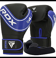 Рукавички боксерські дитячі з капою RDX 4B Robo Kids розмір 6 унцій, чорно-сині 
