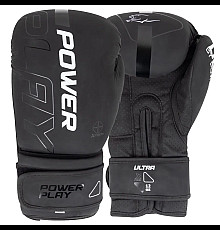 Рукавички боксерські PowerPlay 3024 Ultra Mat розмір 16 унцій, чорно-білі