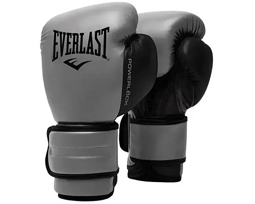 Боксерські рукавиці Everlast POWERLOCK 2R TRAINING GLOVE 16 унцій, сірі