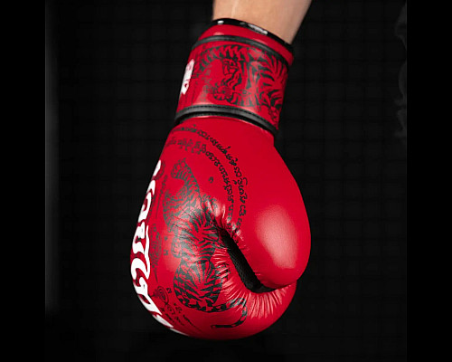 Рукавички боксерські з бинтами Phantom Muay Thai 12 унцій, червоні