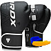Рукавички боксерські з капою RDX F6 Kara Matte розмір 14 унцій, чорно-білі