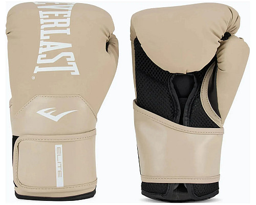 Боксерські рукавиці EVERLAST ELITE 2 BOXING GLOVES 16 унцій, бежевиі