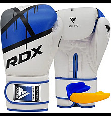 Рукавички боксерські з капою RDX F7 Ego розмір 10 унцій, біло-сині
