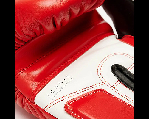 Рукавички боксерські з бинтами Leone GN208 ICONIC розмір 12 унцій, червоні