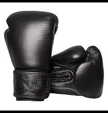 Рукавички боксерські шкіряні PowerPlay 3014 Indiana 12 унцій, чорні