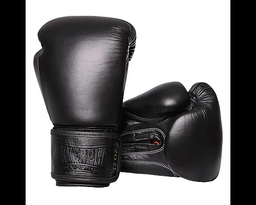 Рукавички боксерські шкіряні PowerPlay 3014 Indiana 12 унцій, чорні