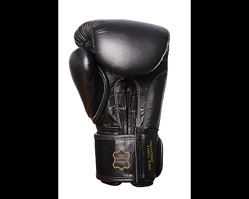 Рукавички боксерські шкіряні PowerPlay 3014 Indiana 12 унцій, чорні