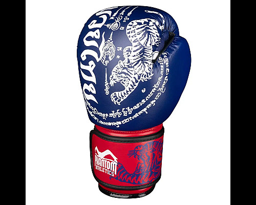 Рукавички боксерські з бинтами Phantom Muay Thai 14 унцій, сині