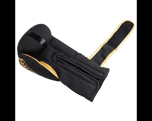 Рукавички боксерські PowerPlay 3024 Ultra Mat розмір 12 унцій, чорно-золотисті