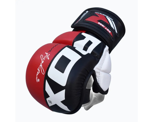 Тренувальні рукавиці для MMA RDX GRAPPLING GLOVES REX T6 PLUS розмір XL, червоно-чорні