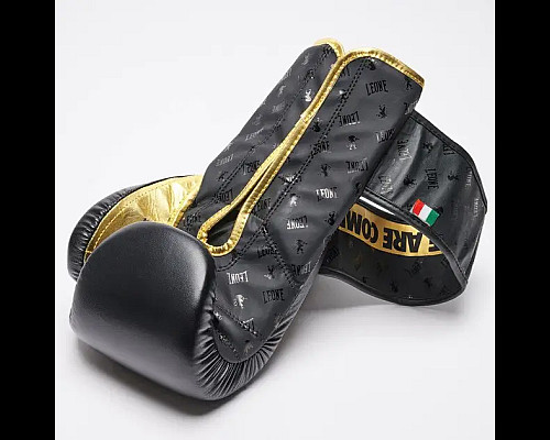 Рукавички боксерські з бинтами Leone GN220 DNA розмір 10 унцій, чорні