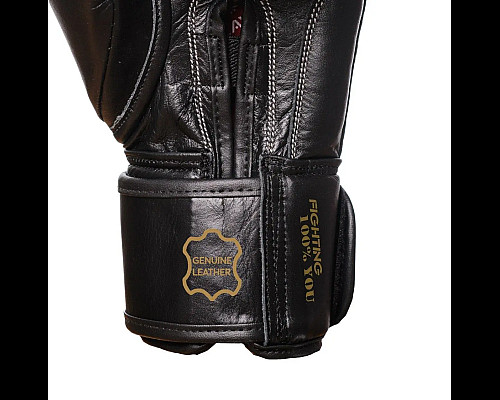 Рукавички боксерські шкіряні  PowerPlay 3014 Indiana 16 унцій, чорні