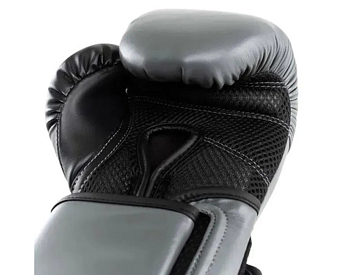 Боксерські рукавиці Everlast POWERLOCK 2R TRAINING GLOVE 14 унцій, сірі
