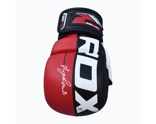 Тренувальні рукавиці для ММА RDX GRAPPLING GLOVES REX T6 PLUS розмір M, червоно-чорні