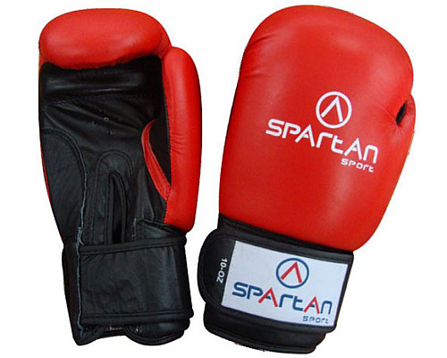 Рукавчики боксерські Spartan розмір 10 унцій, чорно-червоні