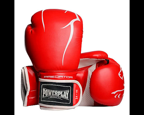 Рукавички боксерські PowerPlay 3018 Jaguar 14 унцій, червоні
