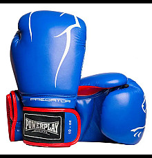Рукавички боксерські  PowerPlay 3018 Jaguar 14 унцій, сині