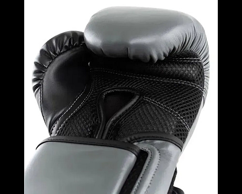Боксерські рукавиці Everlast POWERLOCK 2R TRAINING GLOVE 10 унцій, сірі