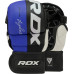 Тренувальні рукавиці для ММА RDX GRAPPLING GLOVES REX T6 PLUS розмір S, чорно-сині