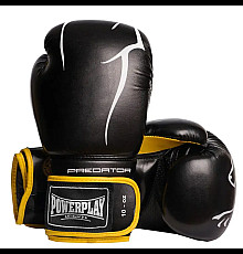 Рукавички боксерські  PowerPlay 3018 Jaguar 14 унцій, чорно-жовті