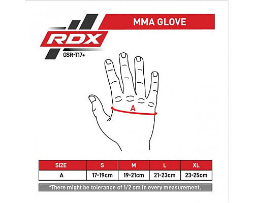 Рукавички ММА RDX T17 Aura S, чорно-золотисті
