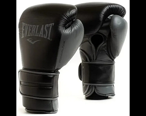 Боксерські рукавиці EVERLAST POWERLOCK 2 PRO TRAINING H&L GLOVE 14 унцій, чорні