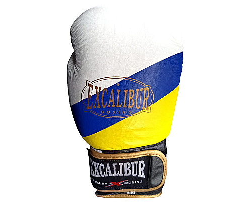 Рукавички боксерські Excalibur Ukraine Flag 8070-03 розмір 10 унцій, жовто-блакитні