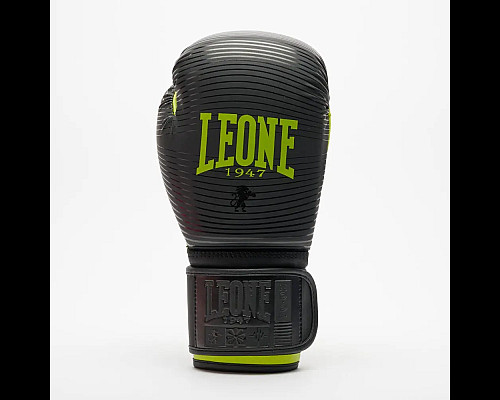Рукавички боксерські з капою Leone GN313 WAVES розмір 16 унцій, чорно-зелені