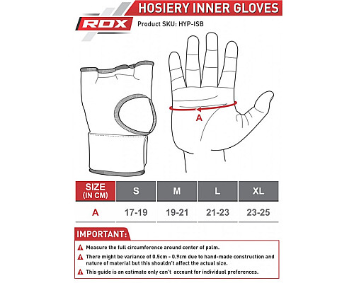 Рукавички-бинти з гелевими подушечками  RDX Inner Gel L, чорні