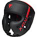 Шолом боксерський з капою RDX F6 KARA Matte розмір M, чорно-червоний