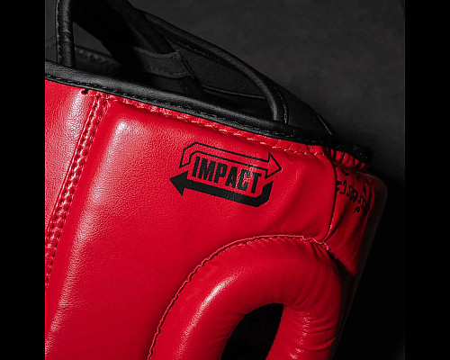 Шолом боксерський закритий з капою Phantom Muay Thai розмір універсальний, червоний