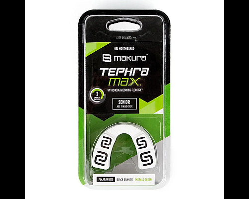 Капа боксерська доросла MAKURA Tephra від 11 років біло-зелена