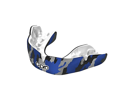 Капа боксерська доросла OPRO Instant CAMO від 11 років чорно-синя
