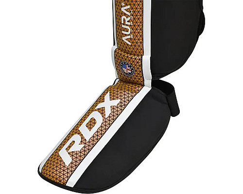 Захист гомілки та стопи RDX SHIN INSTEP AURA PLUS T-17 XL, чорно-золотистий