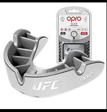 Капа боксерська дитяча OPRO Silver UFC до 10 років біло-срібляста