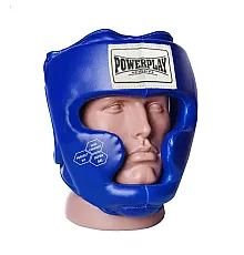 Шолом боксерський закритий PowerPlay 3043 розмір S, синій