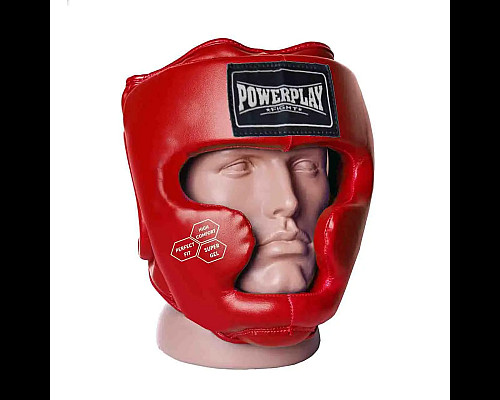 Шолом боксерський закритий PowerPlay 3043 розмір S, червоний