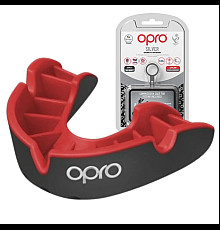 Капа боксерська доросла OPRO Silver від 11 років чорно-червона